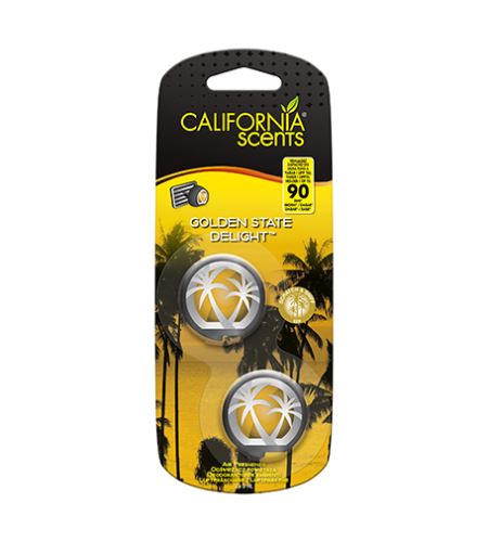 California Scents Mini Diffuser Golden State Delight vôňa do auta 2 x 3 ml