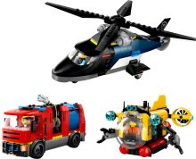 LEGO® City 60462 Remix: Helikoptéra, hasičské auto a ponorka (3)