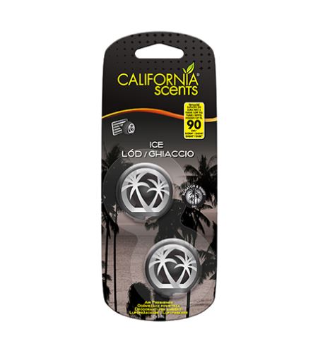 California Scents Mini Diffuser Ice vôňa do auta 2 x 3 ml