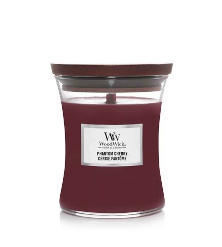 Woodwick Phantom Cherry vonná sviečka s dreveným knôtom 275 g
