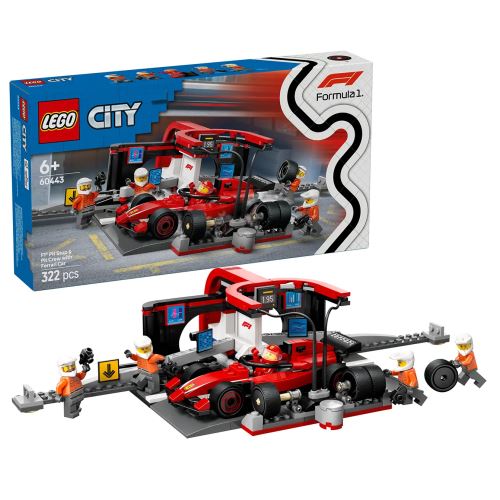 LEGO® City 60443 Zastávka v F1® a Pit Crew s autom Ferrari