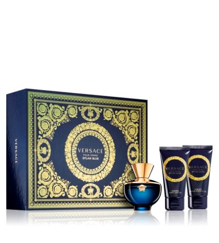 Versace Dylan Blue Pour Femme darčeková sada pre ženy parfumovaná voda 50 ml + telové mlieko 50 ml + sprchový gél 50 ml