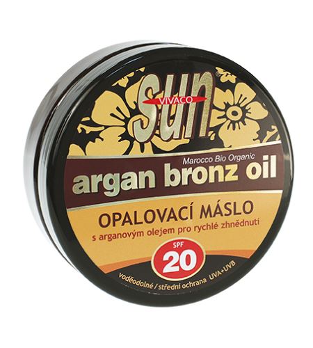 Vivace SUN Argan Bronz Oil opaľovací maslo s bio arganovým olejom SPF 20 200 ml