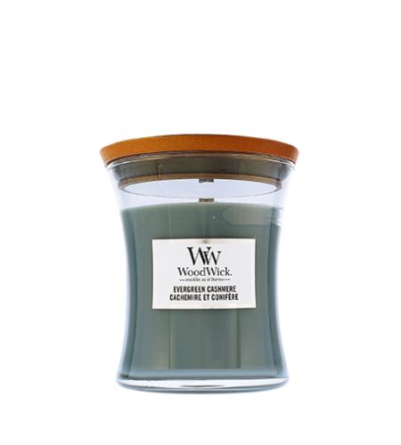 WoodWick Evergreen Cashmere Voňavá sviečka s dreveným knôtom 275 g