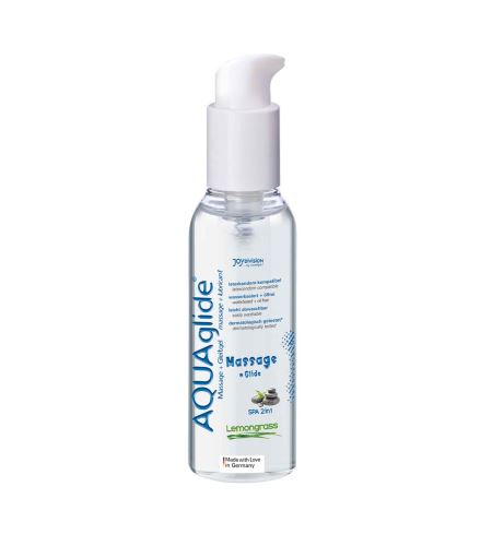JoyDivision AquaGlide Massage + Glide Lemongrass masážny a lubrikačný gél 2v1 200 ml