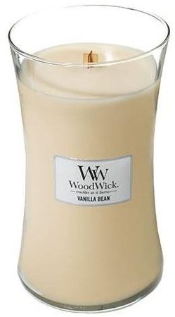 WoodWick Vanilla Bean vonná sviečka s dreveným knôtom 609,5 g