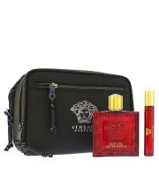 Versace Eros Flame darčeková sada pre mužov parfumovaná voda 100 ml + parfumovaná voda 10 ml + kozmetická taška