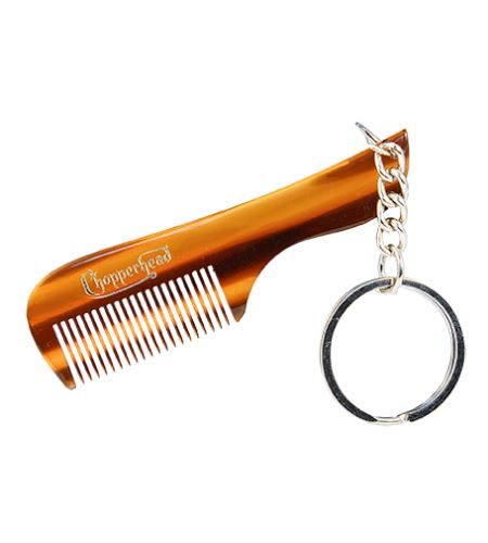 Chopperhead Moustache & Beard Comb With Key Ring kľúčenka