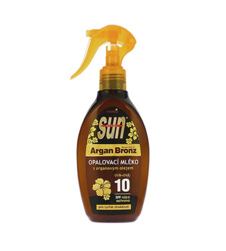 Vivaco Sun Argan Bronz opaľovacie mlieko s arganovým olejom SPF 10 200 ml