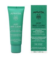 Apivita Just Bee Clear Blemish Control Mattifying Moisturizer hydratačný krém na tvár s niacinamidom 40 ml