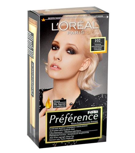 Loreal Paris Farba na vlasy Feri Préférence 102 Iridescent Pearl Blonde