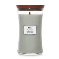 WoodWick Lavender &amp; Cedar vonná sviečka s dreveným knôtom 609,5 g