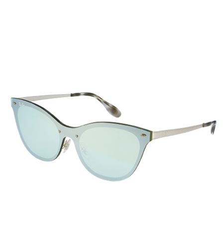 Ray-Ban RB3580N Blaze Cat Eye Slnečné okuliare pre ženy 43x140 mm zelená