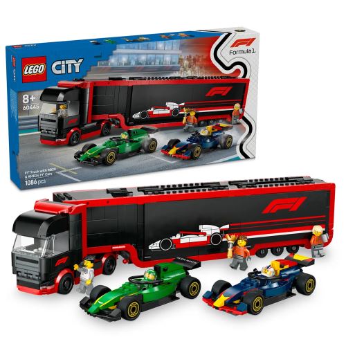 LEGO® City 60445 Kamión F1® s autami RB20 a AMR24 F1®