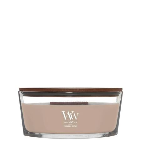 WoodWick Patchouli Créme vonná sviečka s dreveným knôtom 453,6 g