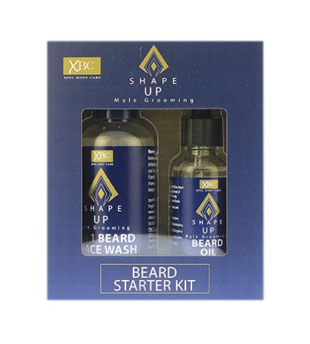 Xpel Shape Up Beard Starter Kit darčeková sada čistiaci gél na tvár a fúzy Shape Up 2in1 Beard & Face Wash 100 ml + olej na fúzy Shape Up Beard Oil 30 ml