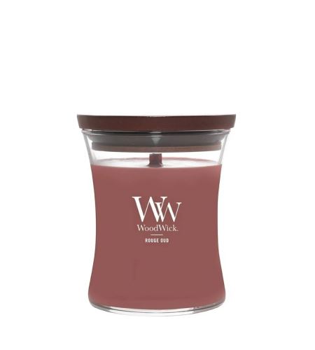 WoodWick Rouge Oud vonná sviečka s dreveným knôtom 275 g