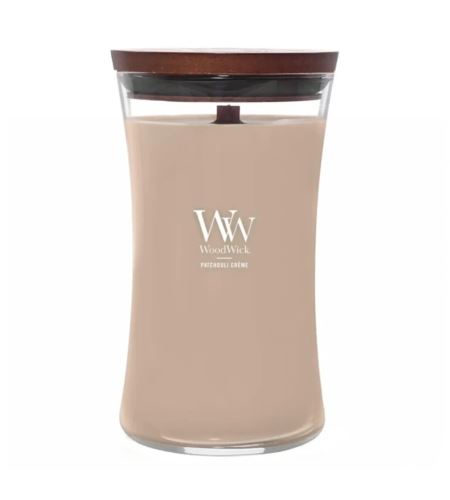 WoodWick Patchouli Créme vonná sviečka s dreveným knôtom 609,5 g