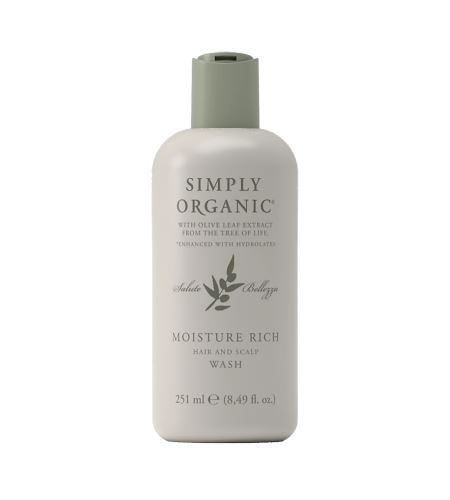 Simply Organic Moisture Rich Hair & Scalp Wash vysoko hydratačný šampón pre vlasy a pokožku hlavy