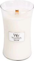 WoodWick White Teak vonná sviečka s dreveným knôtom 609,5 g