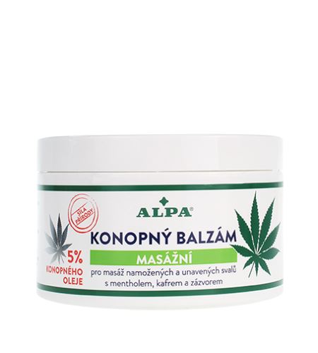 Alpa Cannabis masážny s konopným olejom 250 ml