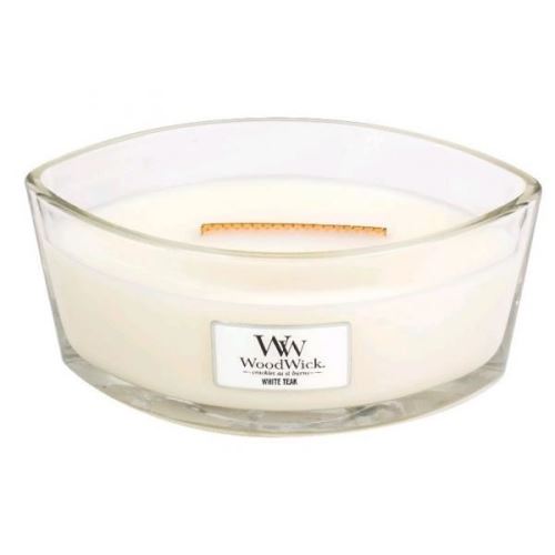 WoodWick White Teak vonná sviečka s dreveným knôtom 453,6 g