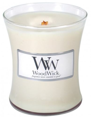 WoodWick Vanilla Bean vonná sviečka s dreveným knôtom 85 g