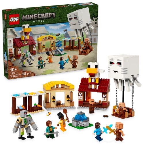 LEGO® Minecraft® 21273 Balón v podobe Ghasta a útok na dedinu