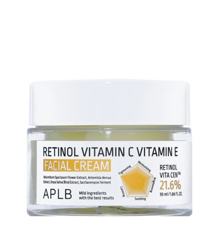 APLB Retinol Vitamin C Vitamin E Facial Cream anti-age pleťový krém 55 ml
