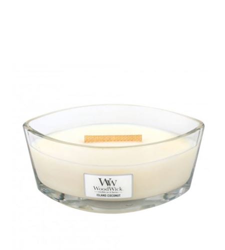 WoodWick Island Coconut vonná sviečka s dreveným knôtom 453,6 g