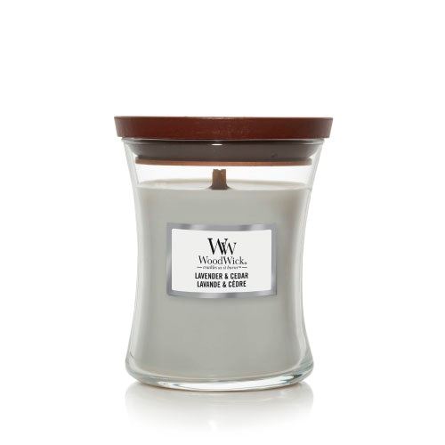 WoodWick Lavender & Cedar vonná sviečka s dreveným knôtom 275 g