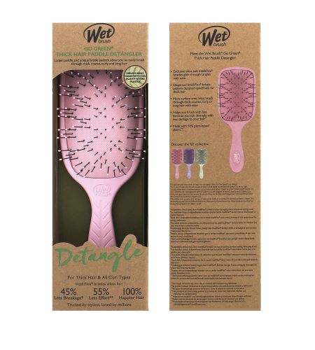 Wet Brush Go Green Thick Hair Paddle Detangler kefa na vlasy