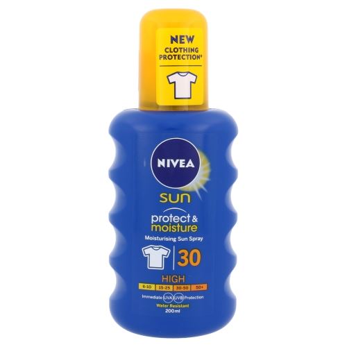 Nivea Sun Protect & Moisture Sun Spray SPF30 sprej na opaľovanie 200 ml unisex