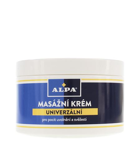 Alpa Massage Cream univerzálny pre pocit uvoľnenia a svežosti 250 ml