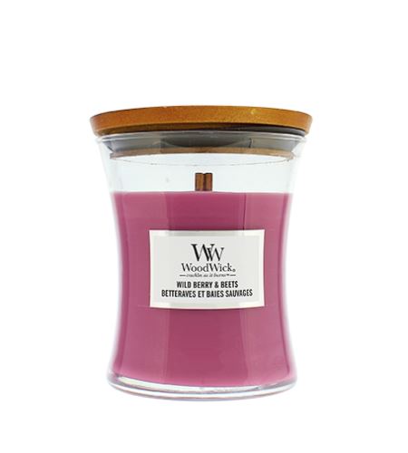 WoodWick Wild Berry & Beets vonná sviečka s dreveným knôtom 275 g