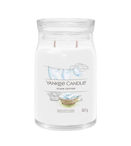 Yankee Candle Clean Cotton signature svíčka velká 567 g