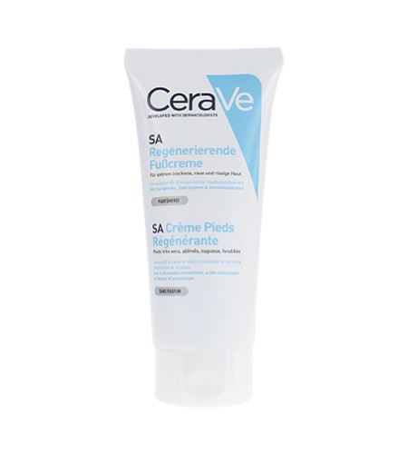 CeraVe SA Renewing Foot Cream obnovujúci krém pre extrémne suchú, drsnú, popraskanú pokožku nôh 88 ml