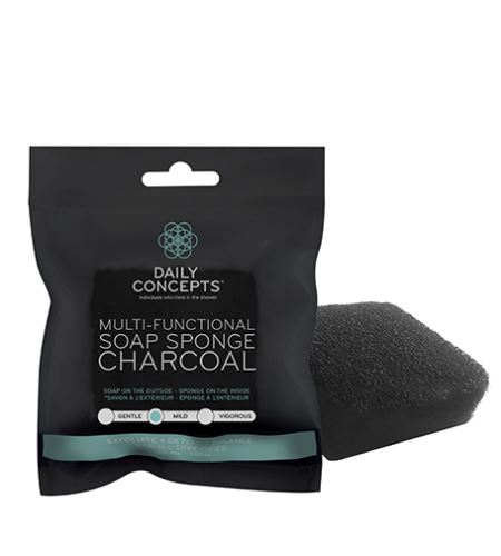 Daily Concepts Charcoal Multi-Functional Soap Sponge multifunkčná mydlová huba 45 g