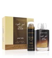 Lattafa Ameer Al Oudh darčeková sada unisex parfumovaná voda 100 ml + deodorant 50 ml