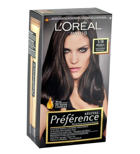 L'Oréal Paris Préférence Recital 1 ks farba na vlasy pre ženy 3-B Brasilia
