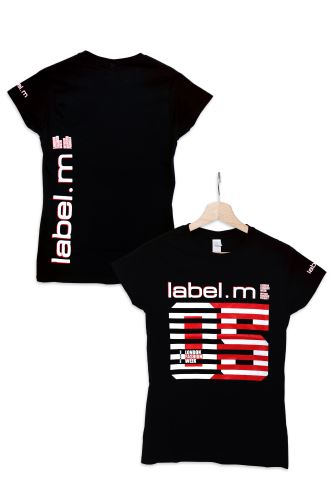 label.m Ladies BLK Round-Neck T-Shirt - S ml / 10 rokov label.m