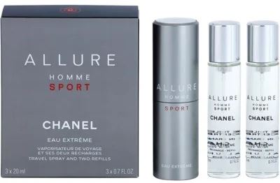 Chanel Allure Homme Sport Eau Extreme EDT 3x20 ml Pre mužov plniteľný flakón