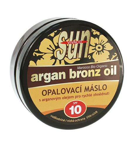 Vivace SUN Argan Bronz Oil opaľovací maslo s bio arganovým olejom SPF 10 200 ml