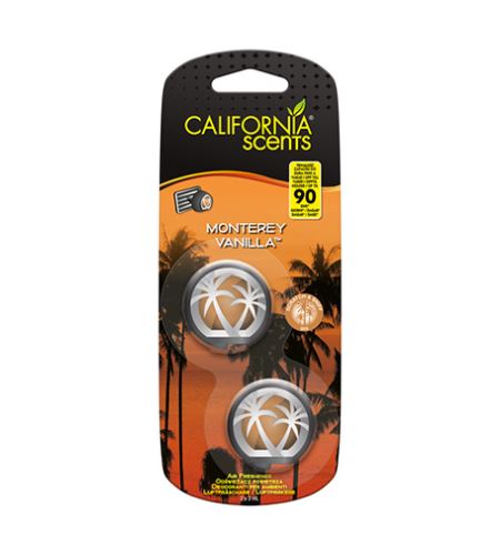 California Scents Mini Diffuser Monterey Vanilla vôňa do auta 2 x 3 ml