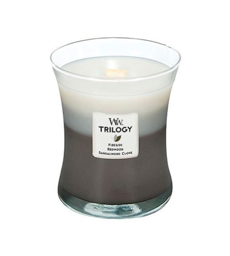 WoodWick Warm Woods vonná sviečka s dreveným knôtom 275 g