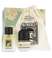 Panier Des Sens L&#39;Olivier parfumovaná voda 50 ml + dezodorant roll-on 50 ml + bavlnené vrecko darčeková sada Pre mužov