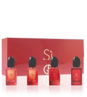 Giorgio Armani Sì sada miniatúr pre ženy Sì Passione parfémovaná voda 7 ml + Sì Passione Éclat parfémovaná voda 7 ml + Sì parfémovaná voda 7 ml + Sì Intense parfémovaná voda 7 ml