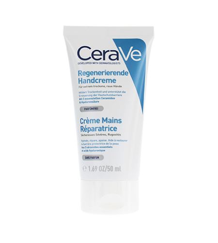 CeraVe Reparative Hand Cream obnovujúci krém pre extrémne suchú a drsnú pokožku rúk 50 ml